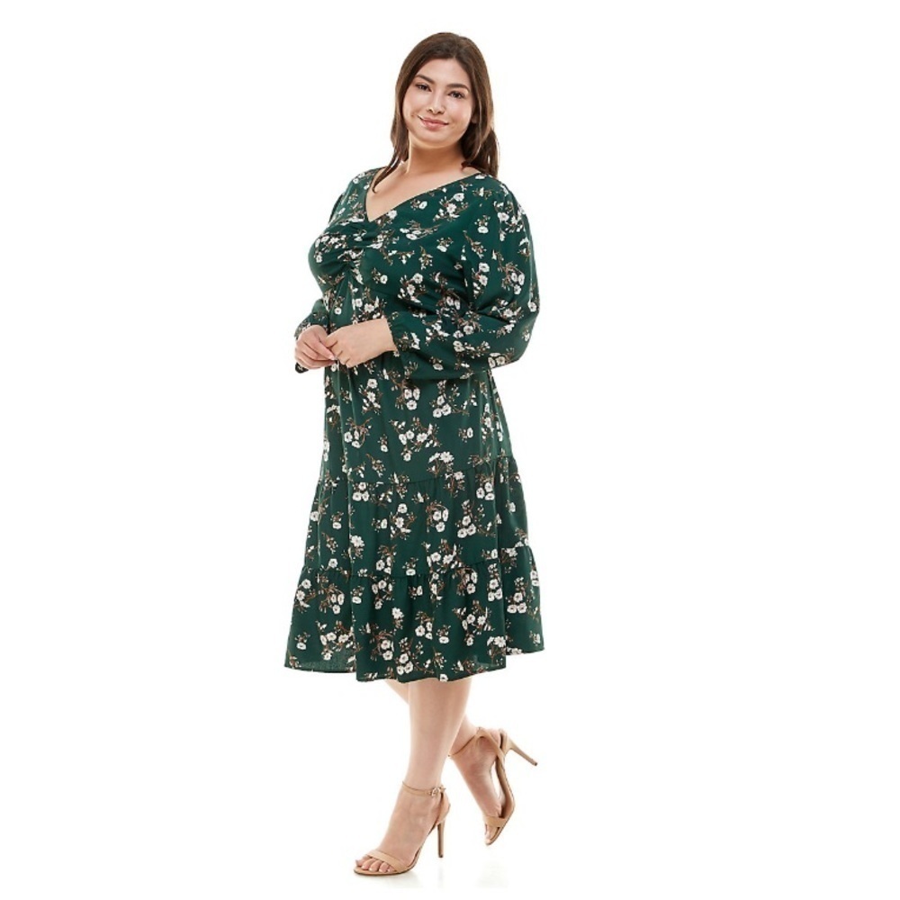 Lily Rose Ruffled Floral Dress | SIZE 3X